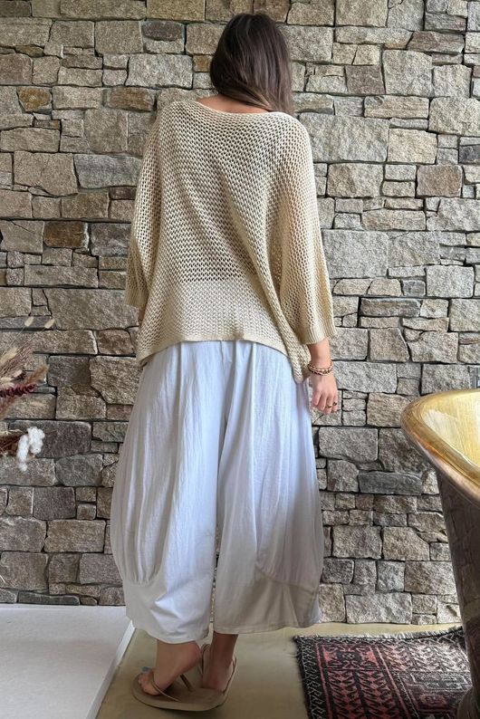 Conrad Grunge Loose Cotton Knit Oat